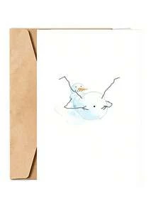 1pc Humorous Rude Snowman Christmas Card With Envelope - Lively Snowman Design, Holiday Greetings For Family, Friends And Colleagues - Multicolor - View 9