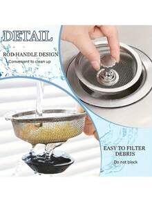 1 Piece Kitchen Sink Filter, Stainless Steel Drain Pipe, Floor Drain Mesh Cover, Very Suitable For Household Sink, Kitchen Sink, Bathroom Sink Filter (Please Pay Attention To The Size Before Purchasing) - A - View 6