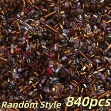 840pcs Mixed Color Glass Seed Beads Kit, Tube Beads For DIY Jewelry Making, Bohemia Bracelets, Necklaces, Earrings And Waist Chain,Bag Crafts - Random Style - View 16