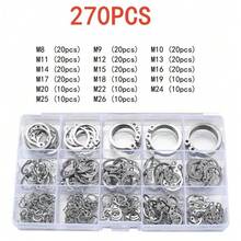270PCS 304 Stainless Steel 8-26mm Set External Circlip Retaining Ring Assortment - UK-g123401 - View 6