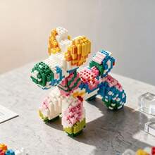 1 Set 1000pcs Colorful Contrast Butterfly Dog Building Blocks, Cute Cartoon Puppy DIY Handmade Assembly Toy, Healing Home Desktop Collectible Decor, For Teens And Adults 14+ Only - Multicolor - View 4