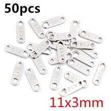 50pcs Stainless Steel Small Charms Pendants For Extension Tail Chains Pendant DIY Jewelry Making Findings Accessories Necklace Bracelet - Steel - View 27