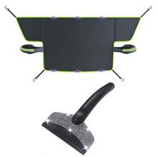 Rhinestone-Decorated Snow Scraper + Windshield Snow Cover Car Set, Winter Anti-Snow And Frost Protection, Snow Guard For Car Windows, Easy Ice And Snow Removal, Stylish And Practical Car Accessory - Snow Shovel + Snow Guard Set - View 13