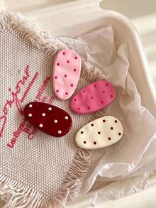8pcs Mini Polka Dot Oval Hair Clips, Simple Side Bang Hair Clips, Fresh Women's Hair Accessories, Suitable For Daily Commute And Outings, Women's Hair Clips - Multicolor - View 4