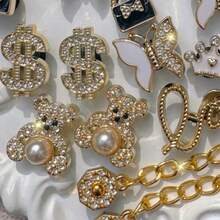 18pcs Bear Butterfly Chain Shoe Clips, Detachable DIY Rhinestone Decoration, Suitable For Women's Sandals And Slippers - Multicolor - View 3