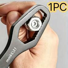 2pcs Black Multi-Function 5mm Thick Plum Wrench, Double-Head Self-Tightening Adjustable Wrench, Opening Size 3-17mm, Portable Hand Tool, Suitable For Automotive And Home Use - Multicolor - View 9