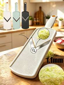 Multifunctional Handheld Slicer, Stainless Steel V-Shaped Blade, Comfortable Grip, Easy To Clean, Kitchen Salad Preparation Tool, No Power Needed To Slice Cabbage - Multicolor - View 1