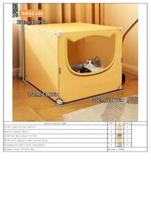 Large Semi-Enclosed Cat Bed, All-Season, Secure Design - Multicolor - View 25