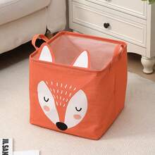 Fabric Cartoon Baby Clothes Storage Bin, Foldable Baby Toy Storage Basket, Dust-Proof Dirty Laundry Basket, Creative Living Room - Multicolor - View 9
