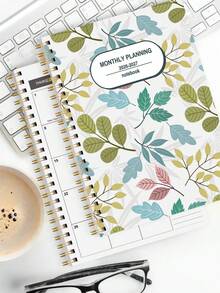 2pcs 2026-2027 Monthly Planner Set, 8.15x5.7in Spiral Calendar Notebooks With Notes Pages, Halloween Notebook For Office Decor And Accessories, Nurse Essentials, Bible Study Materials - A - View 3