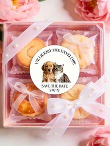 12/24/36/48/60Pcs Custom Photo Envelope Seal Stickers, Personalized Round Customized Your Pet Photo Text Labels, Customized Your Own Picture Sticker Labels For Wedding Invite, Party Favor, Gift Packaging, Wedding Party Invitation Sealing Decals - Multicolor 4 - View 9
