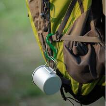 1/3/5pcs S-Shaped Outdoor Aluminum Alloy Quick Hook 8-Figure Connector Ring Backpack External Hanging Keychain, Random Color Shipment - Multicolor - View 11