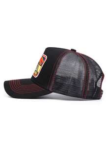 1pc Fashion Mesh Motorcycle Embroidery Trucker Hat, Street Hip-Hop Style Outdoor Adjustable Sun Hat, Casual Decorative Baseball Cap, Unisex - Motorcycle - View 8