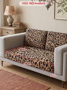 1pc Brown Leopard Print Sofa Cover, High Elasticity, Minimalist Modern Style, Soft & Skin-Friendly, Suitable For Living Room Single/Double/Triple/L-Shaped Sectional Sofa, Multiple Occasions, Sold Individually, Autumn Home Decor, Gift - Multicolor - View 12
