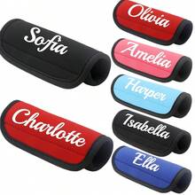 1pc Personalized Custom Luggage Handle Cover, Customizable Text/Name, Wear-Resistant Carrying Handle Sleeve, Travel Suitcase Grip Anti-Slip Anti-Scratch Protective Cover, Multiple Colors Available Replacement Accessory - Multicolor - View 4