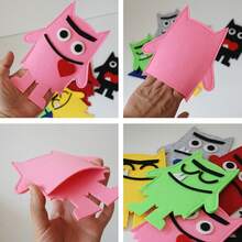 Felt Hand Puppet Toy, Emotional Monster Expression Storytelling Prop, Montessori Toy, Flannel Emotion Expression Learning Game, Family Parent-Child Interactive Education, Classroom Simulation Teaching Fun Activity, Gift For Children - 4 Colors - View 7