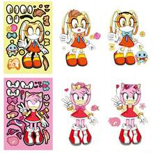 1 Set/8pcs Cartoon Anime Sticker Collage Creative Face Swap DIY Handmade Account Decoration Phone Skateboard Waterproof Stickers | Party Holiday First Choice Decorative Handmade Stickers Interactive Puzzle Stickers High Cost-Performance Product - Multicolor - View 7