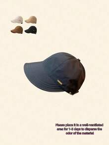 Unisex Breathable Ponytail Opening Sun Protection Baseball Cap With Large Brim, Mask Holder, Adjustable, Versatile Baseball Cap For Daily Outdoor Travel, 1pc, Holiday Gift Sun Hat - A - View 6