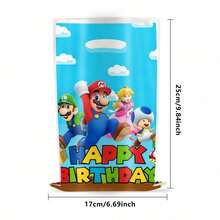 Hasbro 10pcs Mario Cartoon Super Mario Theme Party Decorations Disposable PE Gift Bags Candy Return Gift Bags - Style Random - View 6