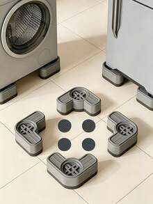 4pcs Washing Machine Heightening Pads, Shockproof And Silent Feet Pads, Rubber Material, Free Silent And Anti-Slip Pads, Universal Furniture Feet Pads, Suitable For Washing Machines, Refrigerators, And Furniture, Washing Machine Stand - Multi-color - View 10