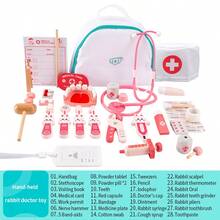 Children's Pretend Play Doctor Kit Toy Set, 28pcs Rabbit Doctor Toy Set, Suitable For Boys And Girls Aged 3+ For Role Play Games, Kids' Christmas Gift, Birthday Gift - Multicolor - View 11