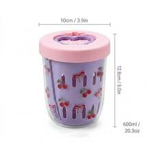 Plastic Food Storage Containers With Lids, Clear Double Layer Salad Container For Lunch, Travel Snack Containers With Handle And Fork, Fruit Storage Drain Basket, To Go Meal Prep Containers With Stickers For School Office - Multicolor - View 18