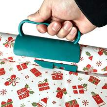 1pc Wrapping Paper Cutter, Christmas Paper Roll Cutter, Paper Cutting And Sliding Tool Set, Craft Gift Wrapping And Cutting Supplies, Birthday Gift Wrapping Paper Rolls. - A - View 2