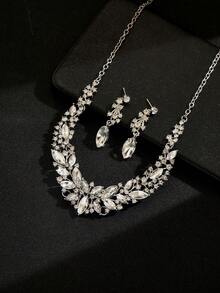 Women's Fashion Water Drop Wholesale 2pcs Set Party Bridal Jewelry Wedding Season - White - View 4