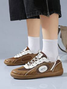 Men's Fashion Casual Thick Sole Height-Increasing Running Chunky Sneakers - Khaki - View 1