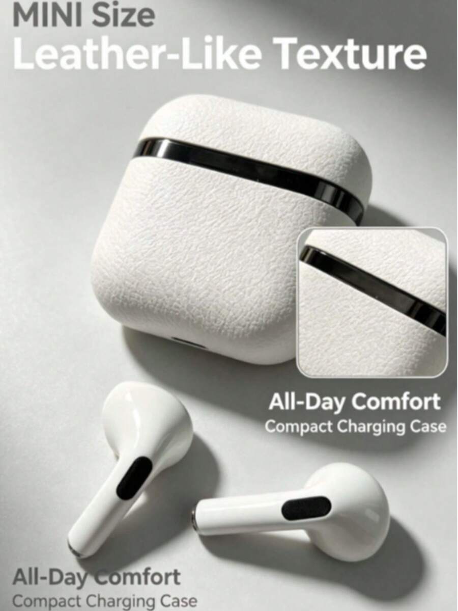 TWS Wireless Bluetooth Earbuds With Noise Cancellation And HiFi Stereo, Wireless Charging Case, Waterproof In-Ear Design, Long Battery Life, Suitable For Travel, Sports, Gym And Daily Listening - White - View 1