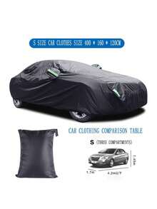 Summer Universal Car Cover - Sunproof, UV Resistant, Waterproof, Dustproof & Heat Resistant PEVA Material, 8 Sizes Available, All Season Vehicle Protection, Dustproof, Silver Appearance, Car Accessories - Multicolor - View 2