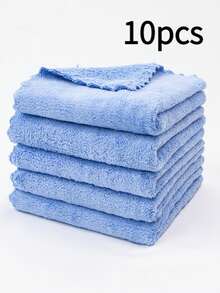 25*25 Coral Fleece Solid Color Thin Small Square Towels, Available In Khaki, Pink, Blue And Other Colors, Suitable For Hotel, Kitchen, Highly Absorbent; Homestay Small Towels, Hand Towels, Multi-Purpose Face Towels For Home Use, 5pcs/10pcs/1pc Pack - Multicolor - View 12