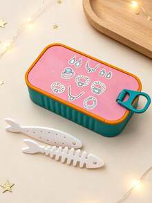Cute Aesthetic Jewelry Stickers Mini Jewelry Storage Box, With Fishbone Divider And Snap Seal, Portable Jewelry Box For Earrings, Rings, Necklaces, Suitable For Commuting, Short Trips, Desktop Vanity, Ideal For Jewelry Lovers, Portable Earring Box, Mini Jewelry Organizer, Portable Ring Storage Box, Cartoon Jewelry Box, Travel Small Jewelry Storage Box - Multicolor - View 4