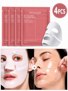 1/4/10pcs Bio-Collagen Sleeping Mask, Hydrogel Face Cream, Deep Moisturizing, Firming, Brightening, Pore-Shrinking, Anti-Aging, Women's Moisturizing, Suitable For Mother's Day Gift And Christmas Gift Box - Multiple Styles - View 2