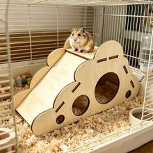 1件/套 木製兔子躲藏城堡，兔子屋與隱蔽處，適合室內兔子、兔子、倉鼠和天竺鼠的木製躲藏小屋 - 多款式 - 查看 5
