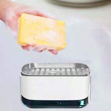 1/2pcs Kitchen Countertop Soap Dispenser Storage Organizer Sponge Holder Drainage Base Anti-Backflow Liquid Container Easy Refill Detergent Dispenser Home Kitchen Essential New Home Decor Gift - Multicolor - View 11