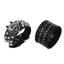 2pcs Punk Style Sports Casual Geometric Design Bracelets, Suitable For Men's Party, Sports And Fashion Wear, Exquisite Bracelet Gift For Men - Black - View 7