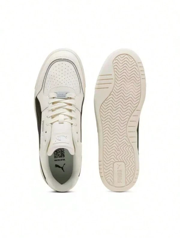 Puma New CAVEN Unisex Lace-Up Casual Versatile Comfortable Breathable Board Shoes - White/Black - View 1