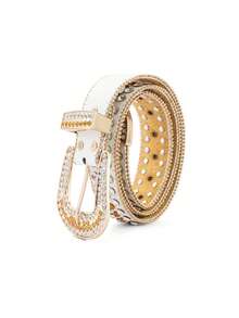 1pc Rhinestone Western Vintage Women's No-Punch Quick Dry Elastic Waist Belt, Suitable For Jeans And Dresses - Belt - View 7