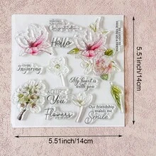 Clear Silicone Stamp, Flower & Animal Plant Pattern For DIY Scrapbooking Card Making Journaling Paper Craft Decor - Floral - View 36