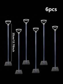 10/6/4/2/1 Pc Stick-On Desktop Balloon Holder Balloon Column Tulle Balloon Birthday Wedding Party Table Decor Back To School Valentine's Day - Multicolor - View 10