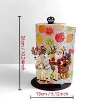 2D Creative Pattern Printed Paper Towel Holder Acrylic Material Vertical Roll Storage Rack Kitchen Dining Table Decor Ornament Simple Installation Suitable For Holiday Party Home Room Decoration (Paper Towels Not Included) - Multicolor - View 3