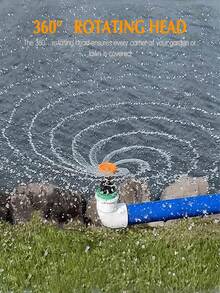 3-Color Rotating Garden Sprinkler, 360° Adjustable Rotating Water Nozzle, Suitable For Lawn, Yard And Plant Irrigation - Multiple Styles - View 4