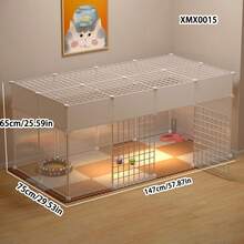 Dog Cage Home Fence Pet Small Dog Barrier Indoor Cat Plastic Isolation Partition Anti-Escape Tall Fence - Multicolor - View 7