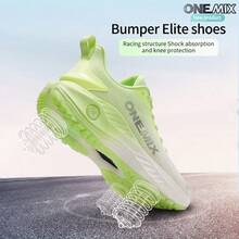 ONEMIX Fashion Sports Casual Running Shoes, Comfortable Shock Absorption, Low-Top Thick Sole, Anti-Slip, Wear-Resistant - Yuxi Green - View 8