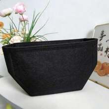 Tas Penyimpanan Felt, Cocok untuk Sarung Joran, Tas Cyme, Tas Penyimpanan Kosmetik Bagian Dalam, Anti-Deformasi, Dukungan yang Baik, Hadiah Unisex - Hitam - View 8