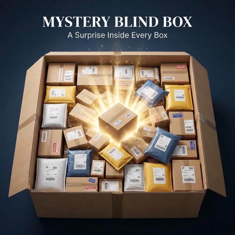 Mystery Box Surprise Blind Box Unclaimed Packages Wholesale Liquidation Assorted Random Items Premium Gift Daily Essentials For Home/Kitchen/Office/Tech Mixed Items High Value - Multicolor - View 1