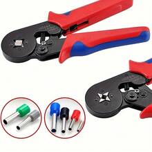 1 set alat penjepit terminal pipa, alat penjepit ratchet HSC8 6-4A dengan 1200 terminal, hadiah untuk teknisi listrik, hadiah Natal dan liburan, penting untuk penggemar DIY, alat manual listrik. - Berbagai gaya - View 3