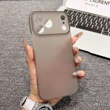 Matte Semi-Cover Soft Shell Shockproof Phone Case, Cute Shock-Absorbing Camera Lens Protective Cover, Soft Ultra-Thin Protective Case, Compatible With IPhone 18 17 16 15 14 13 Pro Max 18 Pro Max 11 Phone Case, Various Holiday Gifts - Matte Black - View 1