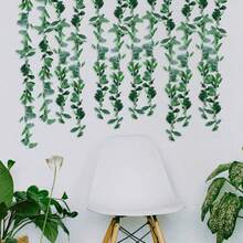 1PC 7.5 M 2.95 Inch Garland Foliage Green Leaves Artificial Wreath Fake Vine For Wedding Party Wall Crafts Home Decor - Green 1 - View 6